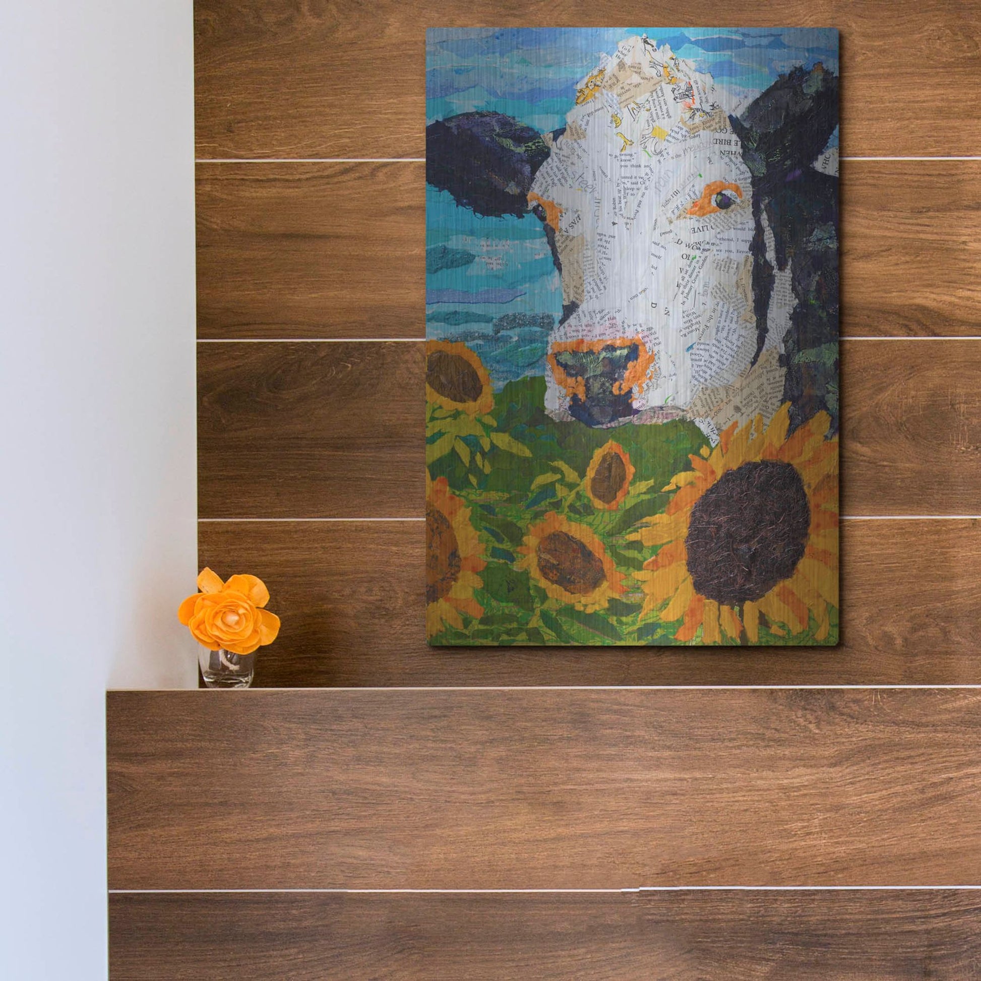 Luxe Metal Art 'Buttercup 2' by St. Hilaire Elizabeth, Metal Wall Art,12x16