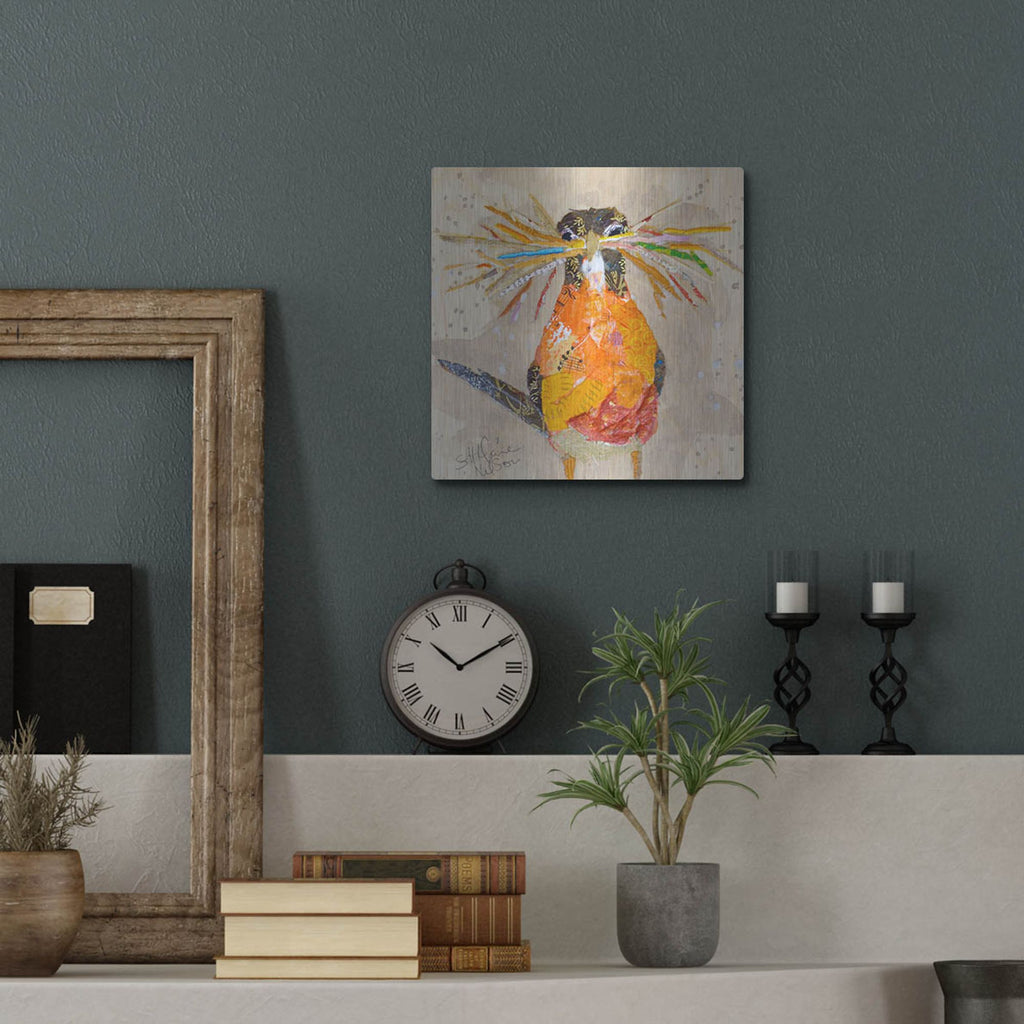 Luxe Metal Art 'Hope II' by St. Hilaire Elizabeth, Metal Wall Art,12x12