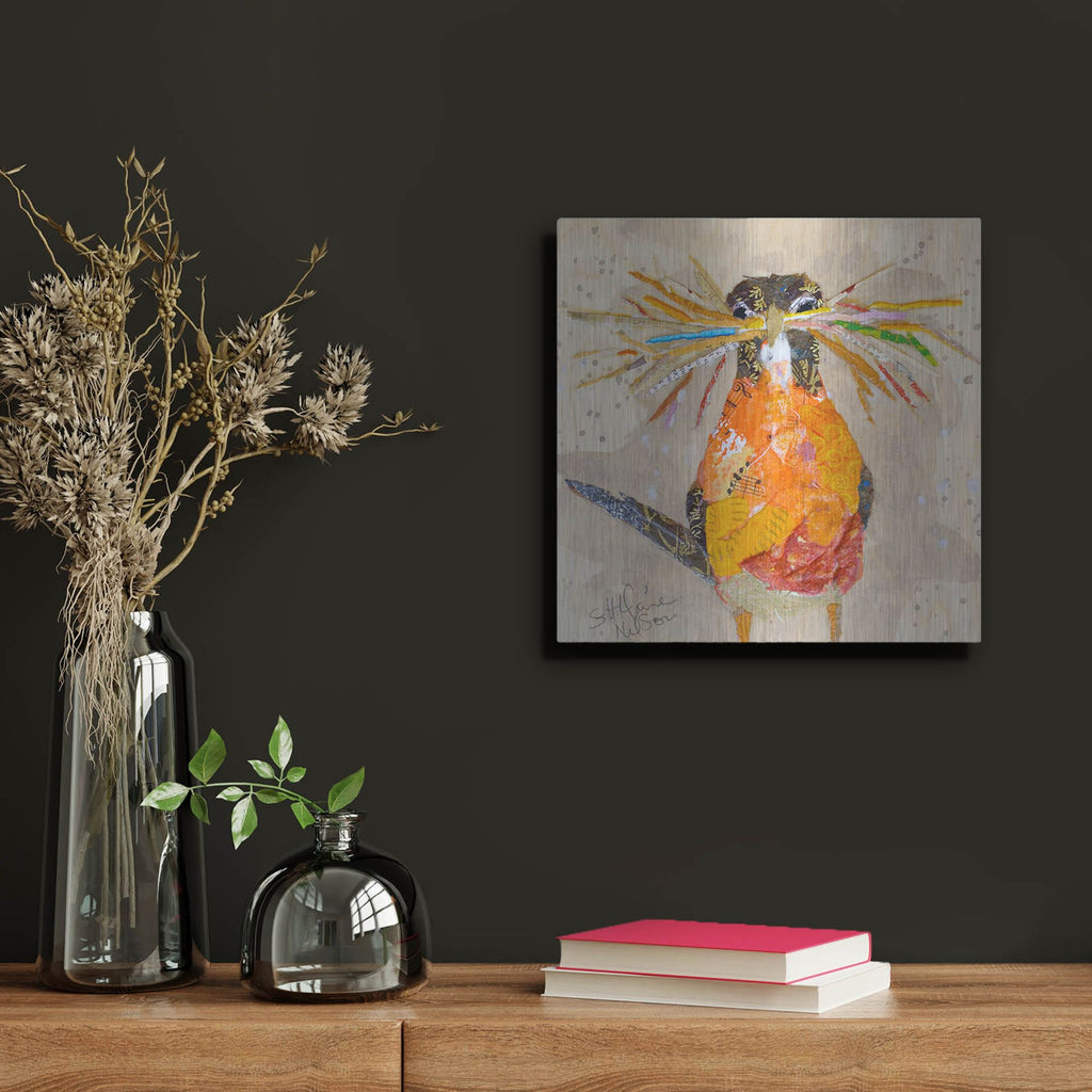 Luxe Metal Art 'Hope II' by St. Hilaire Elizabeth, Metal Wall Art,12x12