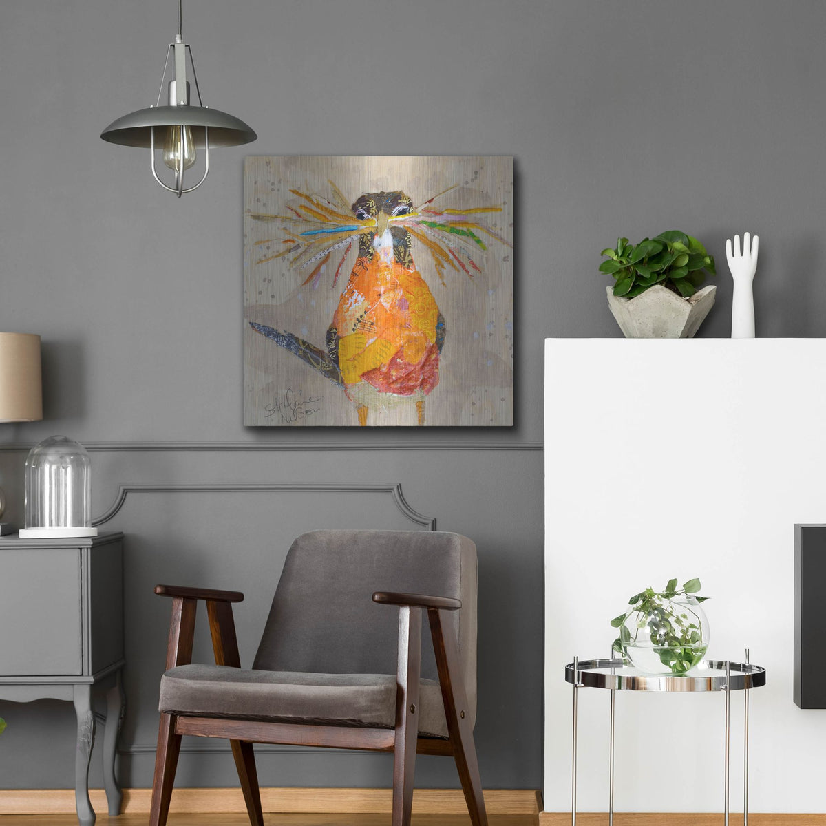Luxe Metal Art 'Hope II' by St. Hilaire Elizabeth, Metal Wall Art,24x24