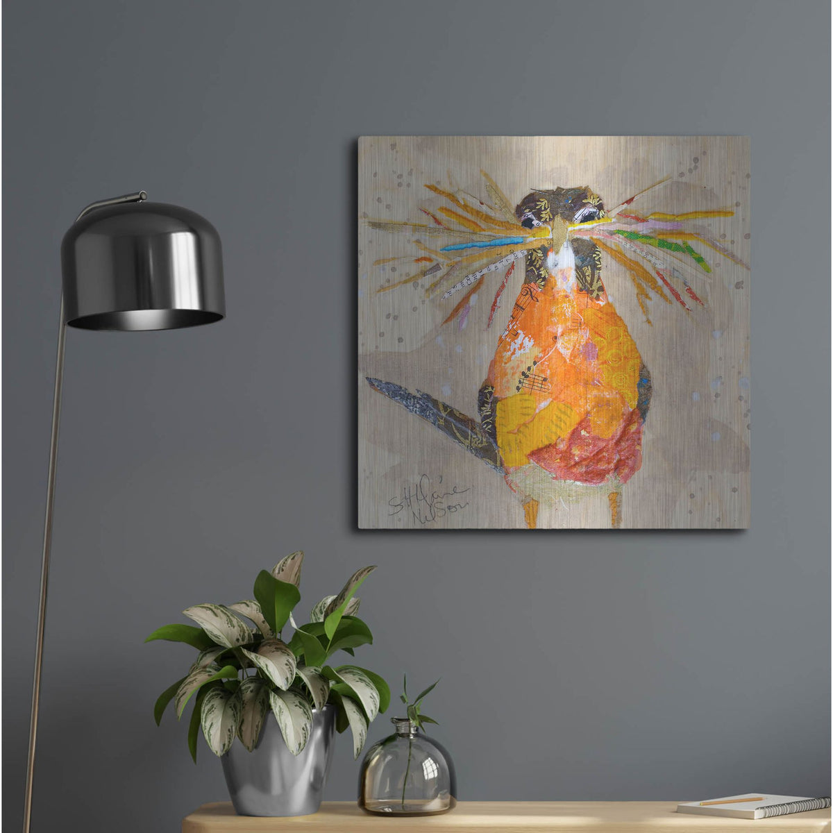 Luxe Metal Art 'Hope II' by St. Hilaire Elizabeth, Metal Wall Art,24x24