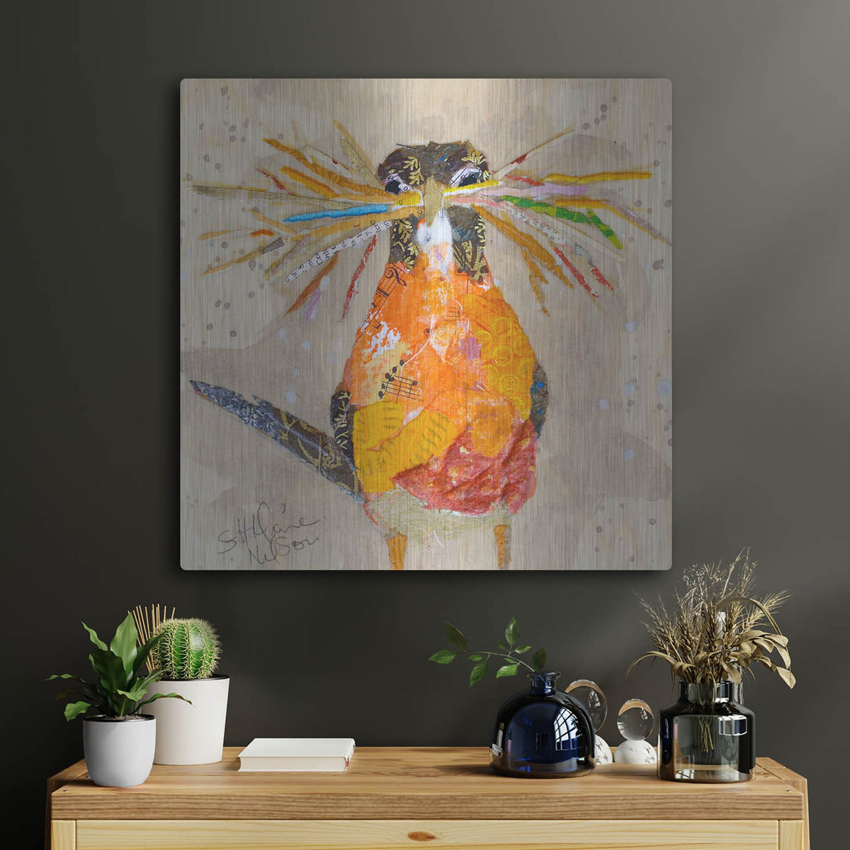 Luxe Metal Art 'Hope II' by St. Hilaire Elizabeth, Metal Wall Art,24x24