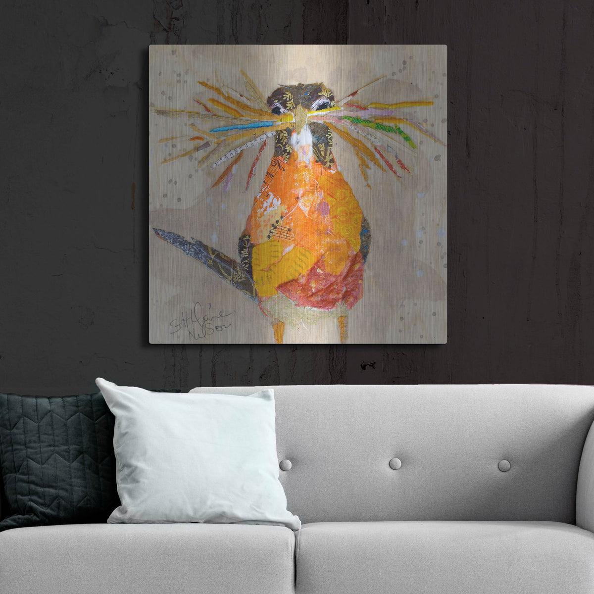 Luxe Metal Art 'Hope II' by St. Hilaire Elizabeth, Metal Wall Art,36x36