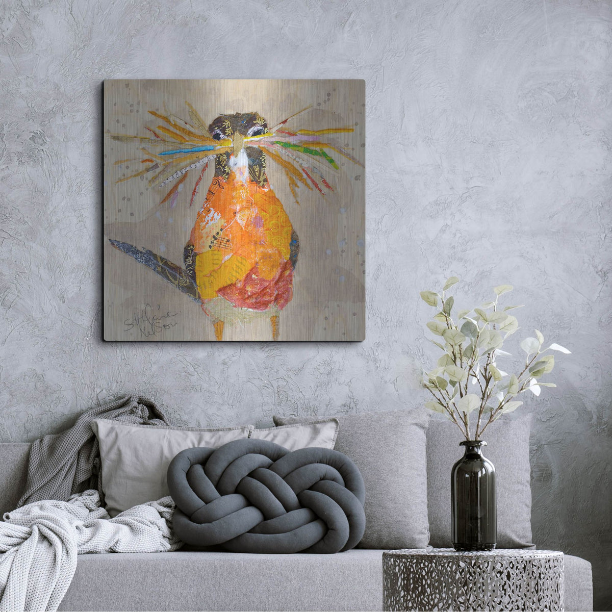 Luxe Metal Art 'Hope II' by St. Hilaire Elizabeth, Metal Wall Art,36x36