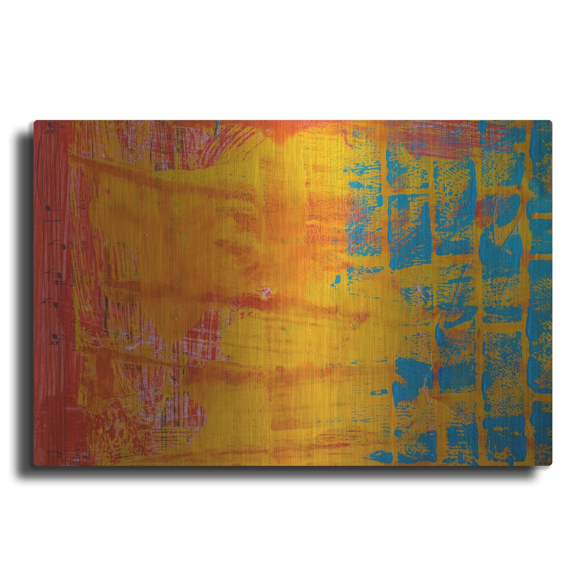 Luxe Metal Art 'Paper Orange' by St. Hilaire Elizabeth, Metal Wall Art