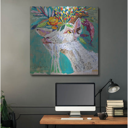 Luxe Metal Art 'Billiegoat' by St. Hilaire Elizabeth, Metal Wall Art,36x36