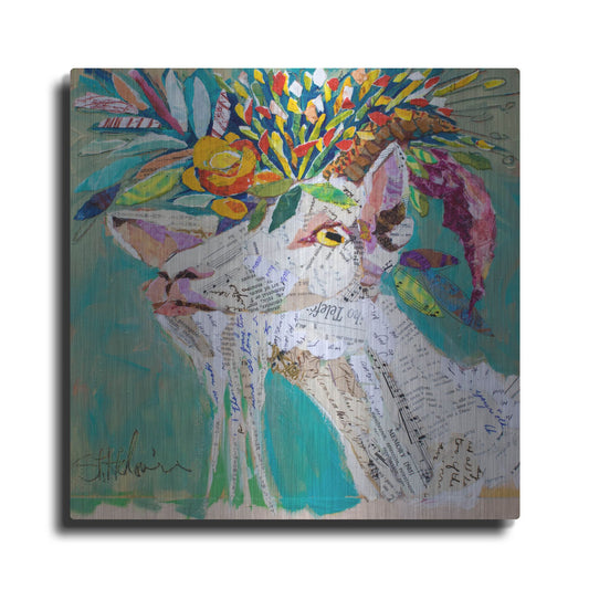 Luxe Metal Art 'Billiegoat' by St. Hilaire Elizabeth, Metal Wall Art