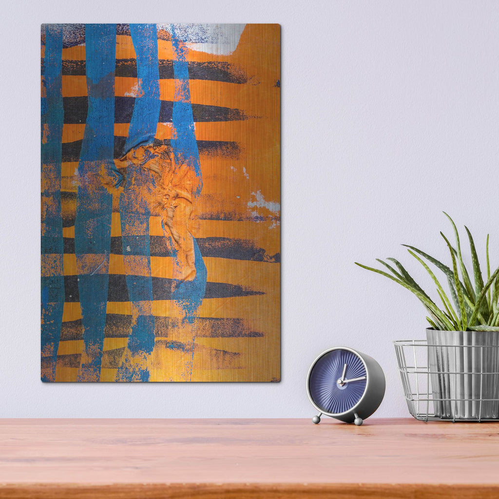 Luxe Metal Art 'Paper 5' by St. Hilaire Elizabeth, Metal Wall Art,12x16