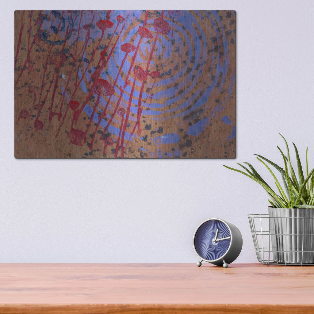 Luxe Metal Art 'Paper 6' by St. Hilaire Elizabeth, Metal Wall Art,16x12