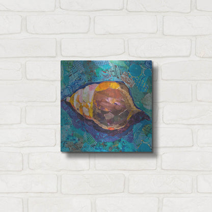 Luxe Metal Art 'Blue Spiral' by St. Hilaire Elizabeth, Metal Wall Art,12x12