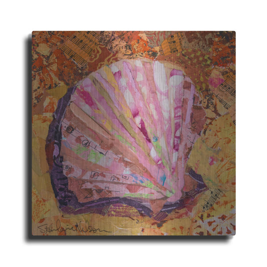 Luxe Metal Art 'Sunny Scallop' by St. Hilaire Elizabeth, Metal Wall Art