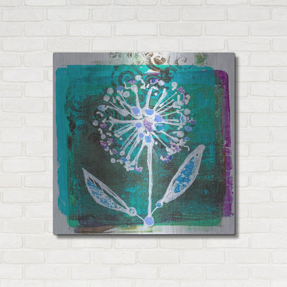 Luxe Metal Art 'Dandilion Blooms' by St. Hilaire Elizabeth, Metal Wall Art,36x36