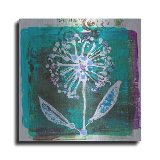 Luxe Metal Art 'Dandilion Blooms' by St. Hilaire Elizabeth, Metal Wall Art