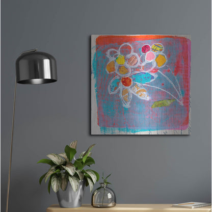 Luxe Metal Art 'Pastel Blooms' by St. Hilaire Elizabeth, Metal Wall Art,24x24