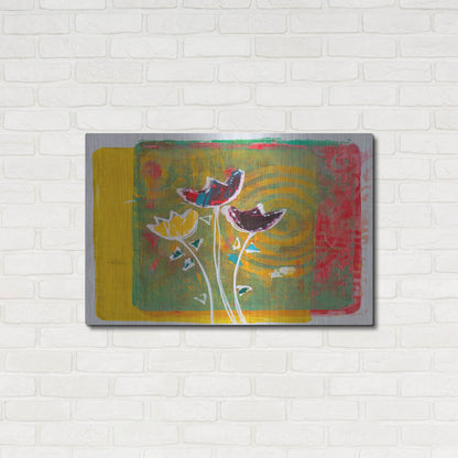 Luxe Metal Art 'Citrus Blooms' by St. Hilaire Elizabeth, Metal Wall Art,36x24