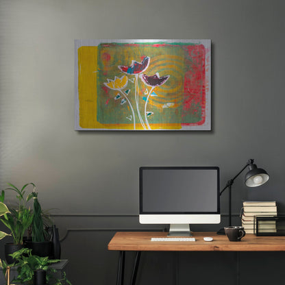 Luxe Metal Art 'Citrus Blooms' by St. Hilaire Elizabeth, Metal Wall Art,36x24