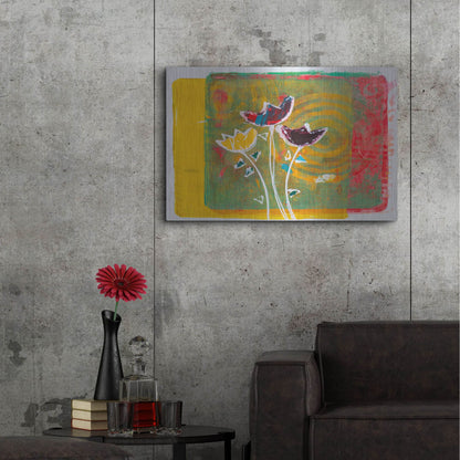 Luxe Metal Art 'Citrus Blooms' by St. Hilaire Elizabeth, Metal Wall Art,36x24