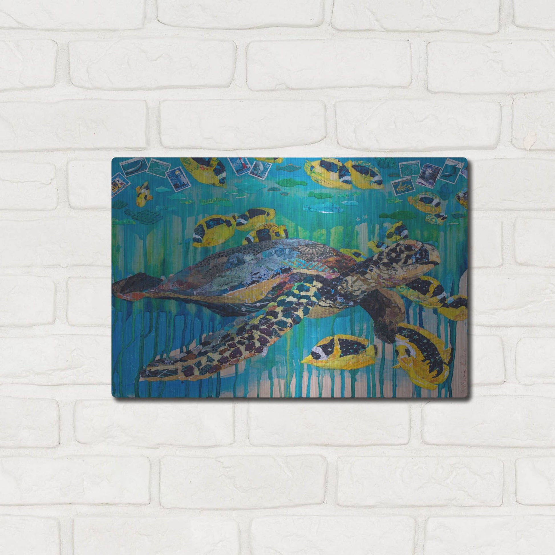 Luxe Metal Art 'Lucys Luck' by St. Hilaire Elizabeth, Metal Wall Art,16x12