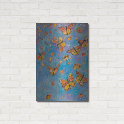 Luxe Metal Art 'Monarch Migration B' by St. Hilaire Elizabeth, Metal Wall Art,24x36