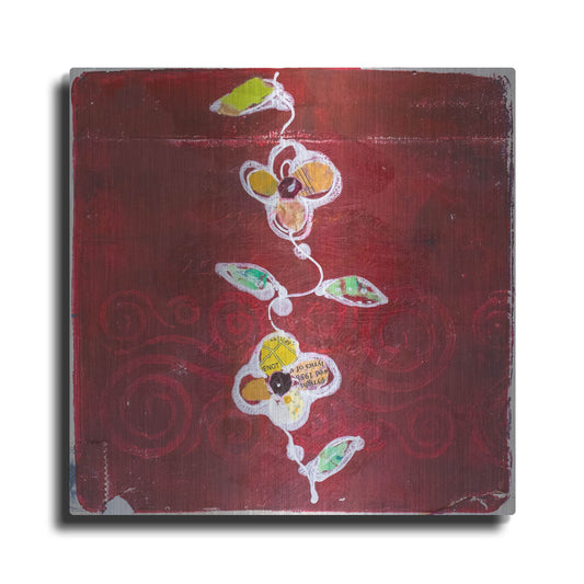 Luxe Metal Art 'Red Blooms' by St. Hilaire Elizabeth, Metal Wall Art