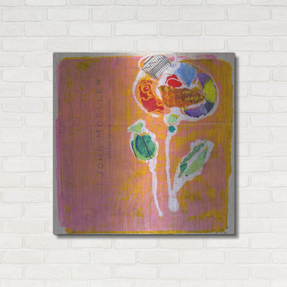 Luxe Metal Art 'Pink Blooms' by St. Hilaire Elizabeth, Metal Wall Art,36x36