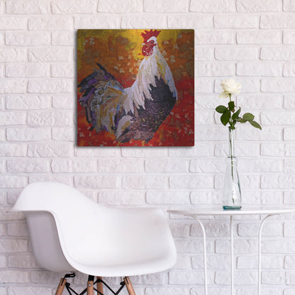 Luxe Metal Art 'Cock-A-Doodle D' by St. Hilaire Elizabeth, Metal Wall Art,24x24