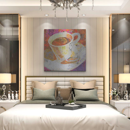 Luxe Metal Art 'Cafe au Lait' by St. Hilaire Elizabeth, Metal Wall Art,36x36
