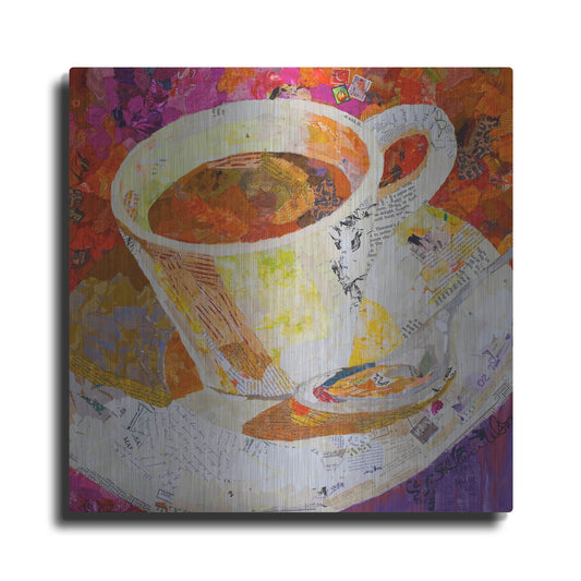 Luxe Metal Art 'Cafe au Lait' by St. Hilaire Elizabeth, Metal Wall Art