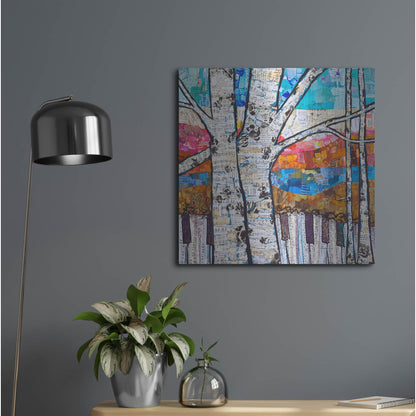 Luxe Metal Art 'Birch Keys 2' by St. Hilaire Elizabeth, Metal Wall Art,24x24