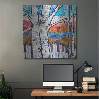 Luxe Metal Art 'Birch Keys 2' by St. Hilaire Elizabeth, Metal Wall Art,36x36