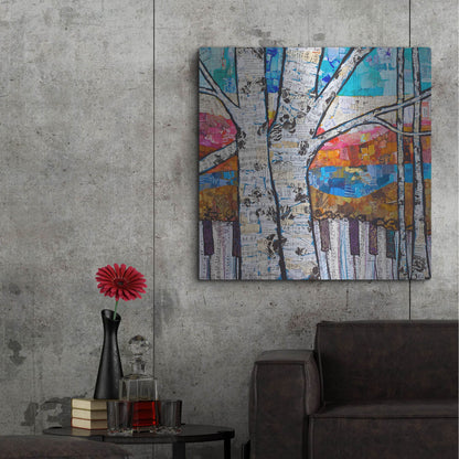 Luxe Metal Art 'Birch Keys 2' by St. Hilaire Elizabeth, Metal Wall Art,36x36