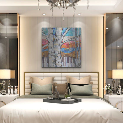 Luxe Metal Art 'Birch Keys 2' by St. Hilaire Elizabeth, Metal Wall Art,36x36