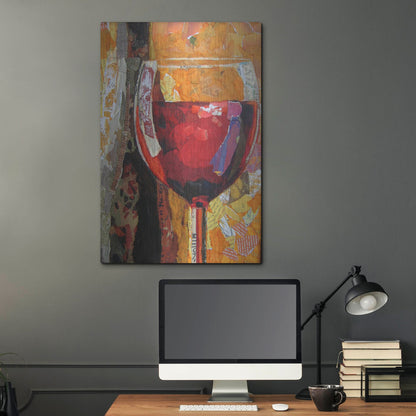 Luxe Metal Art 'Vino' by St. Hilaire Elizabeth, Metal Wall Art,24x36