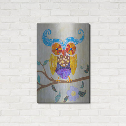Luxe Metal Art 'Owl Always Love You' by St. Hilaire Elizabeth, Metal Wall Art,24x36