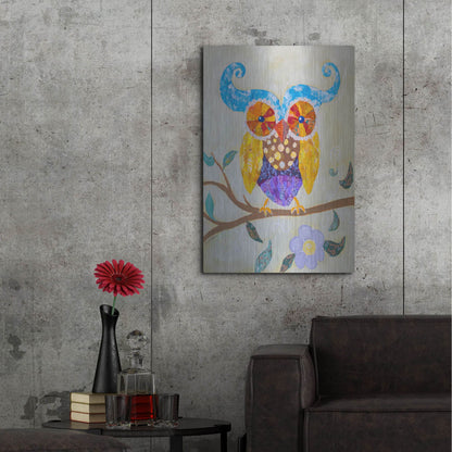 Luxe Metal Art 'Owl Always Love You' by St. Hilaire Elizabeth, Metal Wall Art,24x36