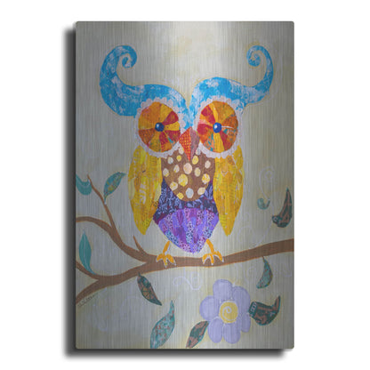 Luxe Metal Art 'Owl Always Love You' by St. Hilaire Elizabeth, Metal Wall Art