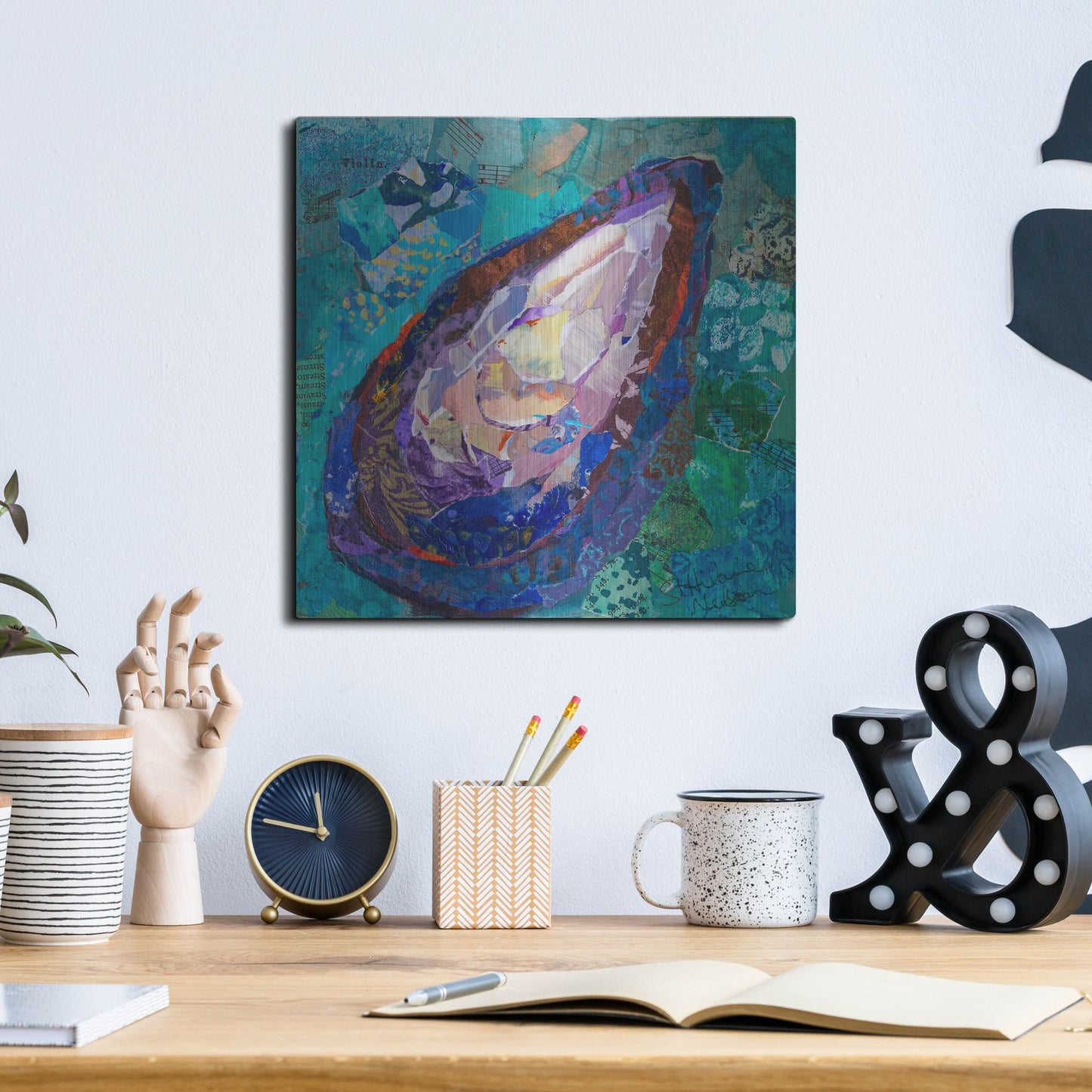 Luxe Metal Art 'Muscle' by St. Hilaire Elizabeth, Metal Wall Art,12x12