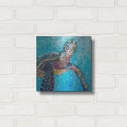 Luxe Metal Art 'Water Baby' by St. Hilaire Elizabeth, Metal Wall Art,12x12
