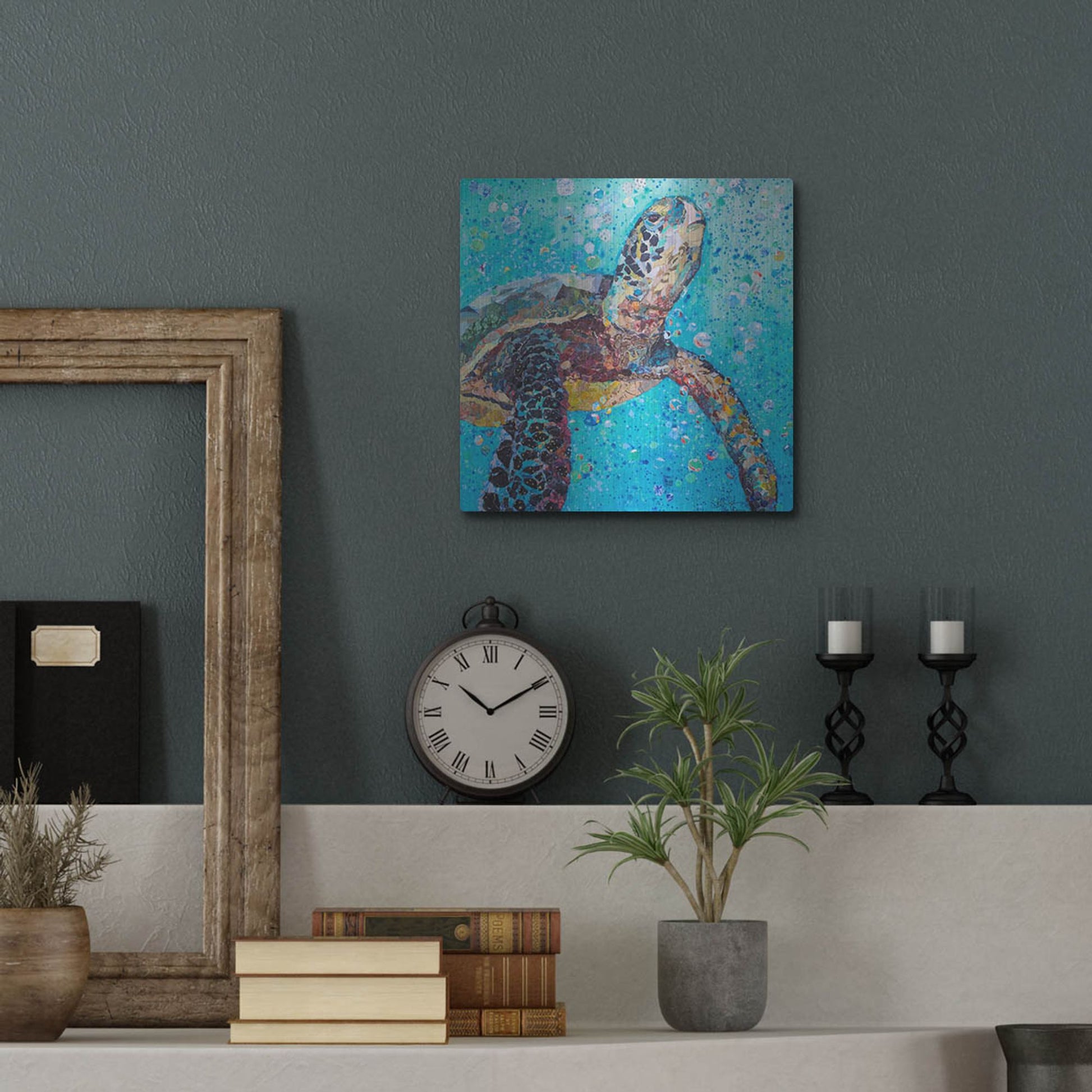 Luxe Metal Art 'Water Baby' by St. Hilaire Elizabeth, Metal Wall Art,12x12