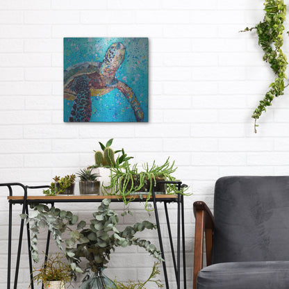 Luxe Metal Art 'Water Baby' by St. Hilaire Elizabeth, Metal Wall Art,12x12