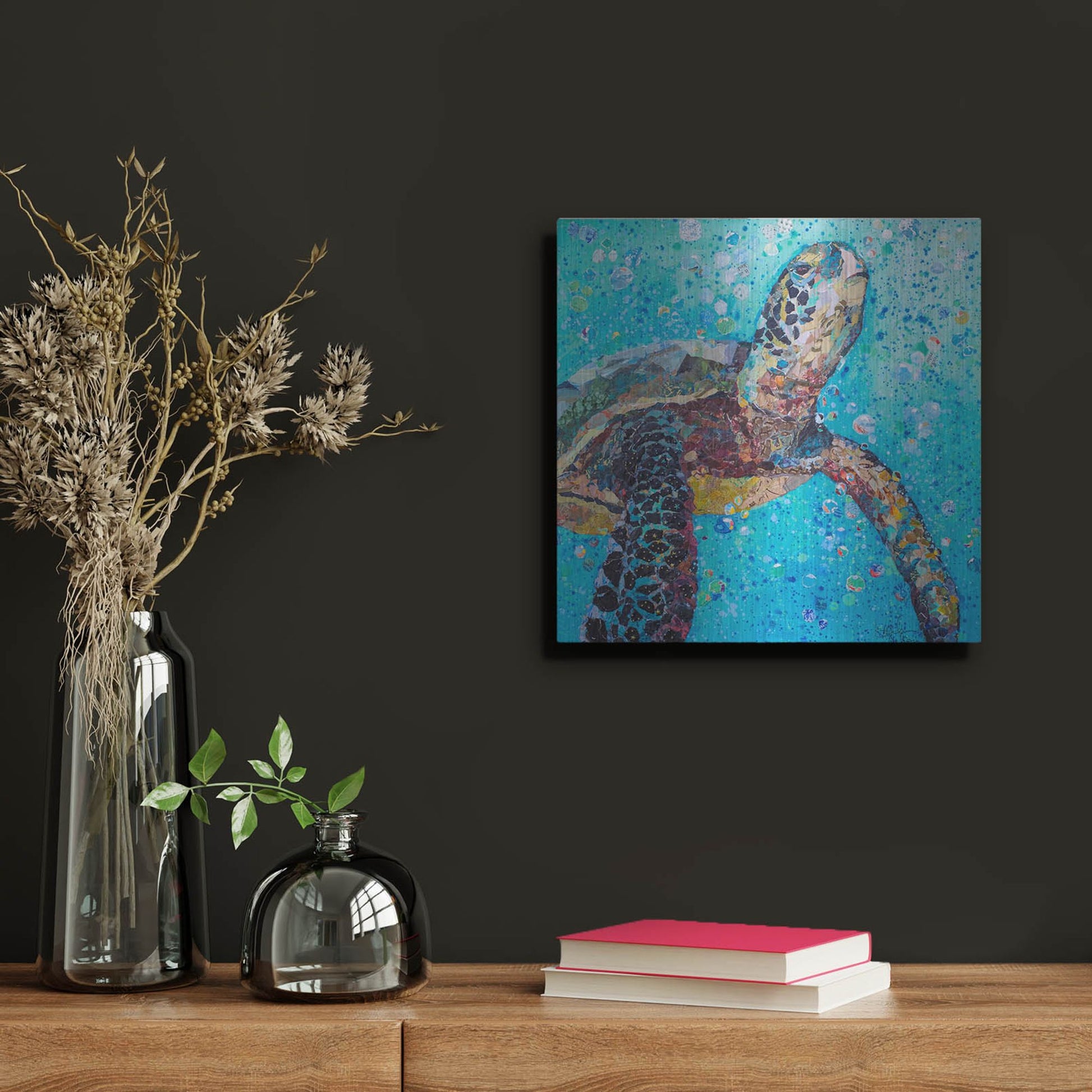 Luxe Metal Art 'Water Baby' by St. Hilaire Elizabeth, Metal Wall Art,12x12