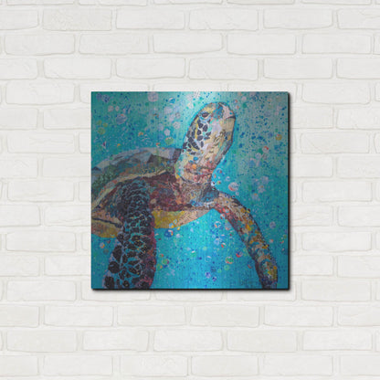 Luxe Metal Art 'Water Baby' by St. Hilaire Elizabeth, Metal Wall Art,24x24