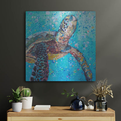 Luxe Metal Art 'Water Baby' by St. Hilaire Elizabeth, Metal Wall Art,24x24