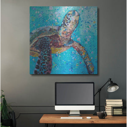 Luxe Metal Art 'Water Baby' by St. Hilaire Elizabeth, Metal Wall Art,36x36