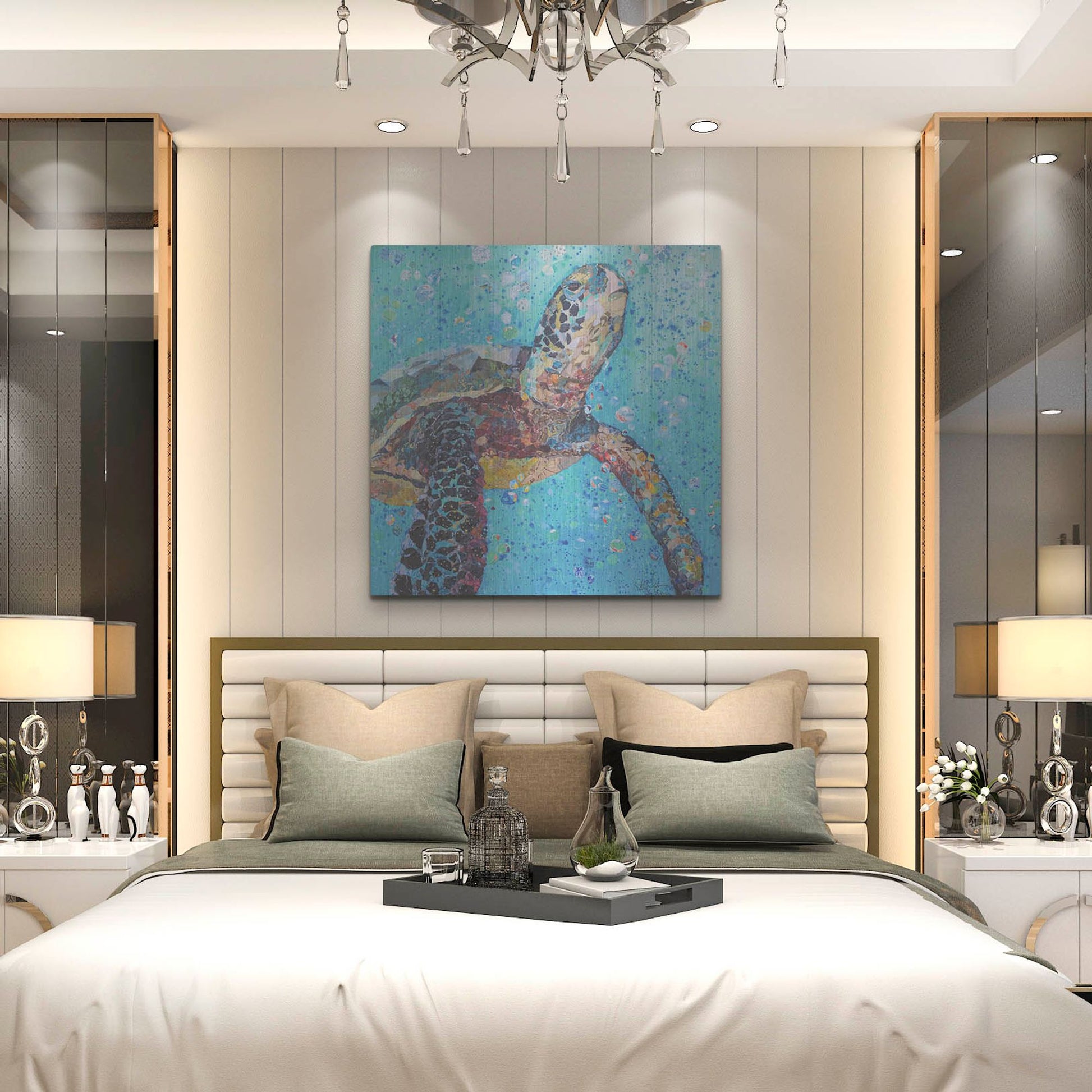 Luxe Metal Art 'Water Baby' by St. Hilaire Elizabeth, Metal Wall Art,36x36