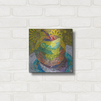 Luxe Metal Art 'Granny SMith' by St. Hilaire Elizabeth, Metal Wall Art,12x12