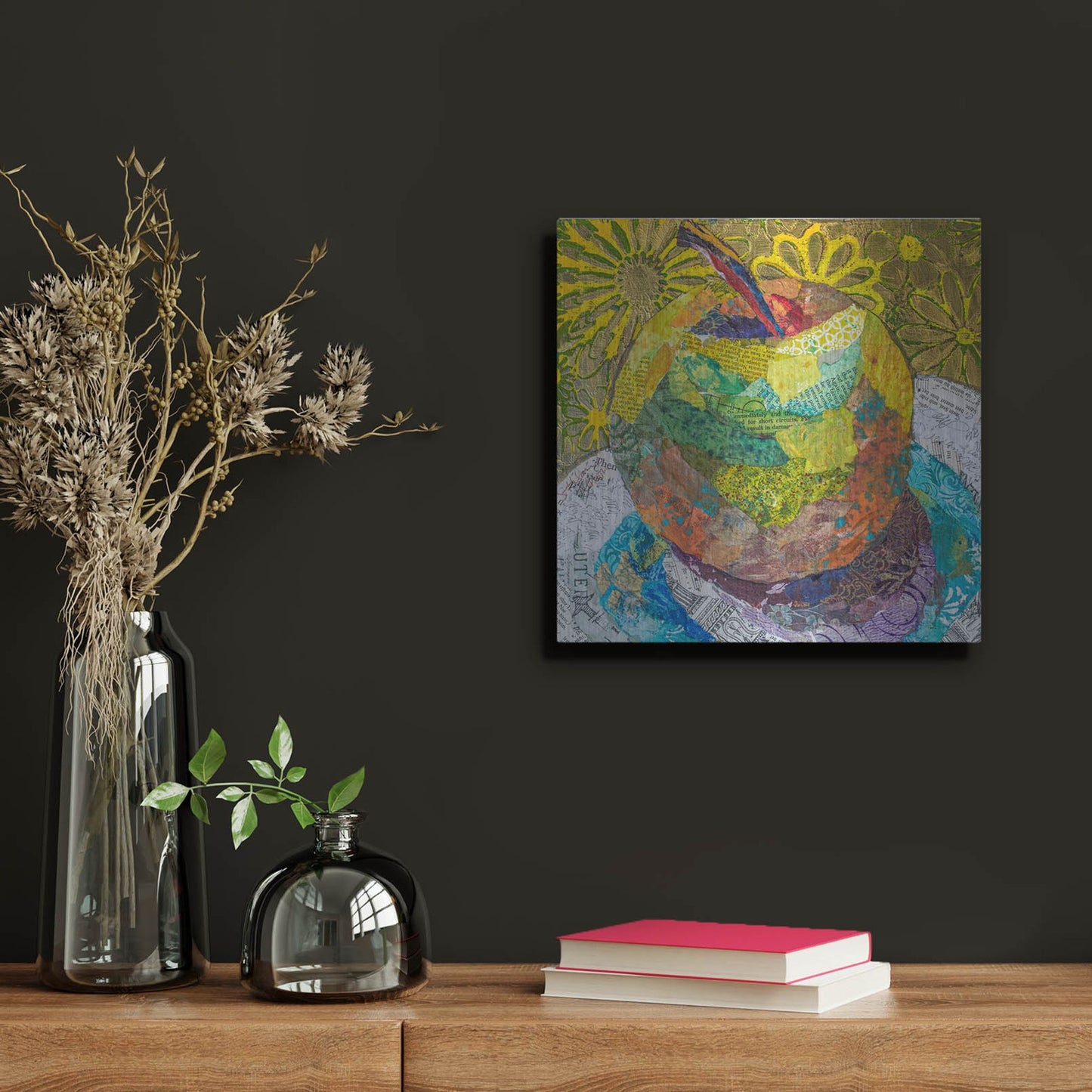 Luxe Metal Art 'Granny SMith' by St. Hilaire Elizabeth, Metal Wall Art,12x12