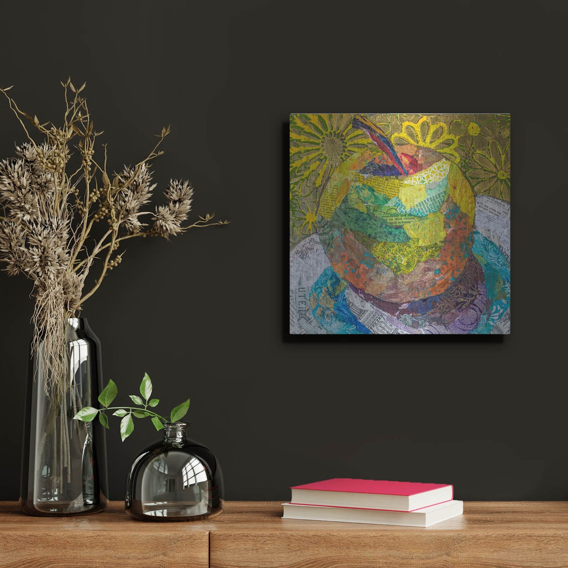 Luxe Metal Art 'Granny SMith' by St. Hilaire Elizabeth, Metal Wall Art,12x12