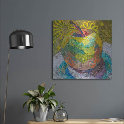 Luxe Metal Art 'Granny SMith' by St. Hilaire Elizabeth, Metal Wall Art,24x24