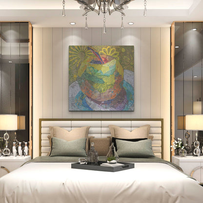 Luxe Metal Art 'Granny SMith' by St. Hilaire Elizabeth, Metal Wall Art,36x36